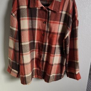 Plaid Button-Up Shacket